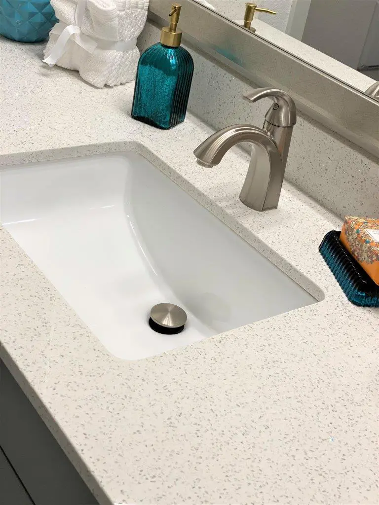 The Addison at Universal Boulevard One Bedroom Model Gallery close up of bathroom sink