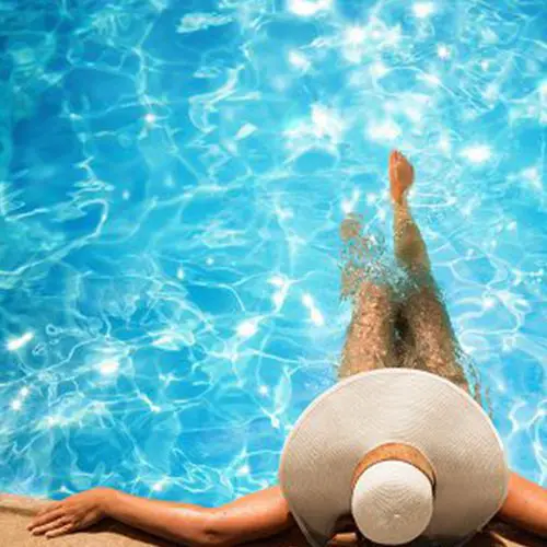 Woman in pool