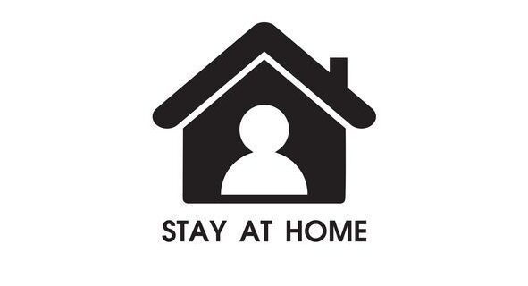 Stay at home sign. vector illustration on white background.