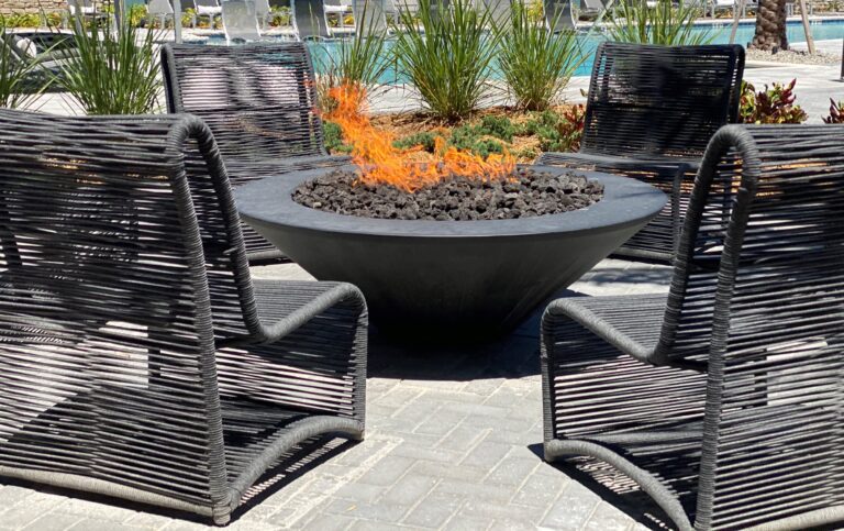 The Addison at Universal Boulevard fire pit at pool