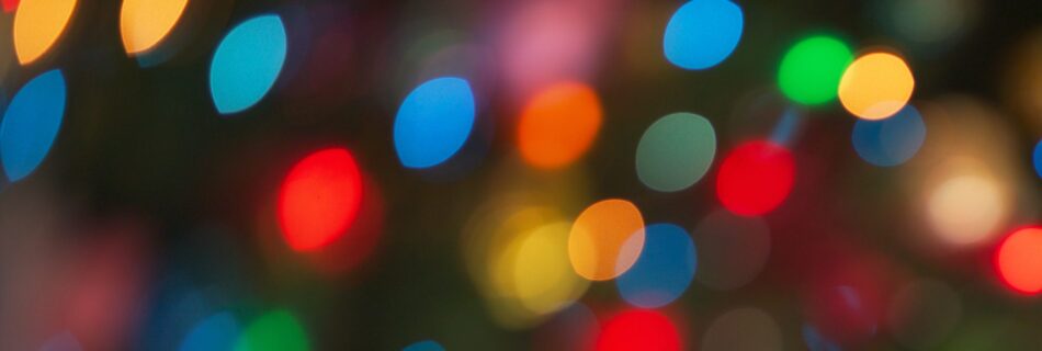 blurry multicolor string lights
