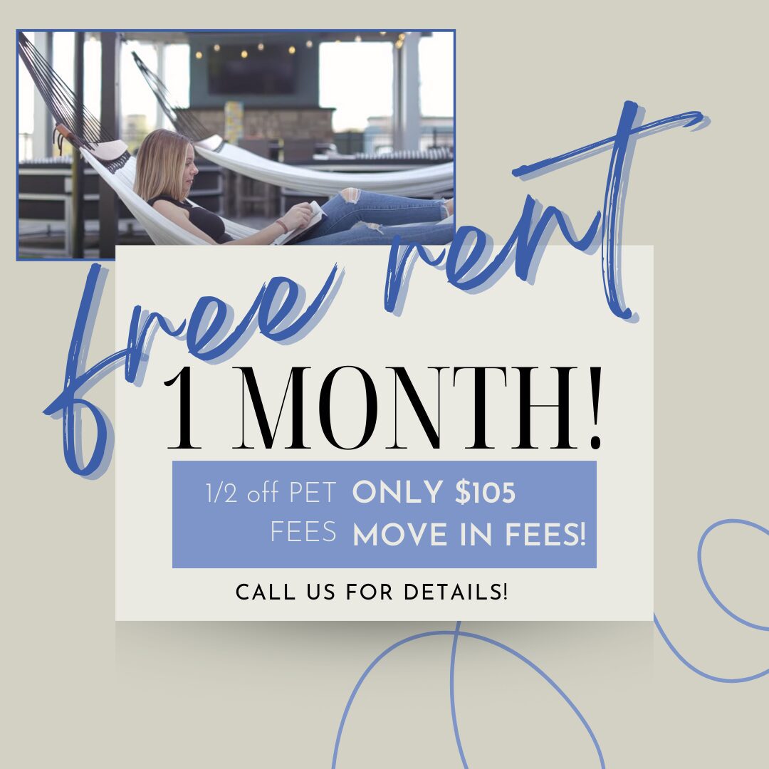 1 MONTH free rent special